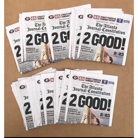 2023 UGA Georgia Bulldogs National Championship 16 Page Edition Newspaper -*New* - Picture 1 of 5